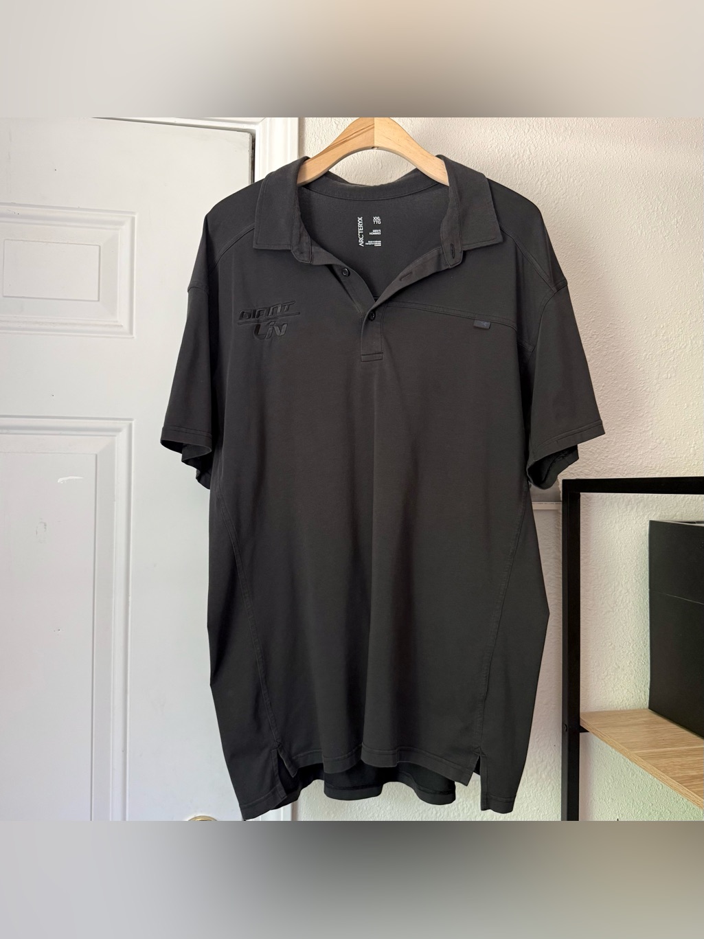 Arcâteryx Black Company Embroidered Polo Cotton Knit Short Sleeve Shirt